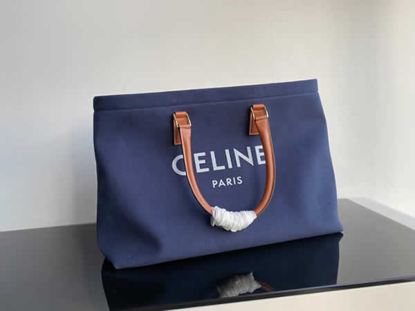 Fake Cheap New Cabas Celine Blue Tote Bag With Top Quality